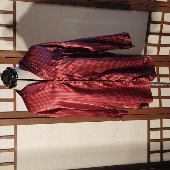 Vintage Gold Label Victoria's Secret Striped Embroidered Sleepshirt / Nightgown - Picture 1 of 11